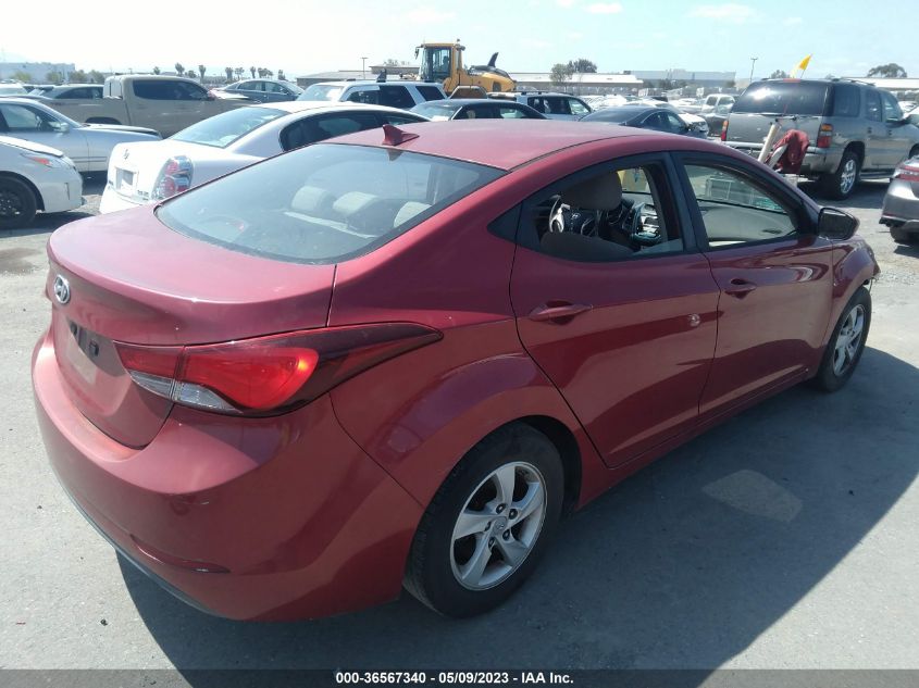 2014 HYUNDAI ELANTRA SE - KMHDH4AEXEU086442