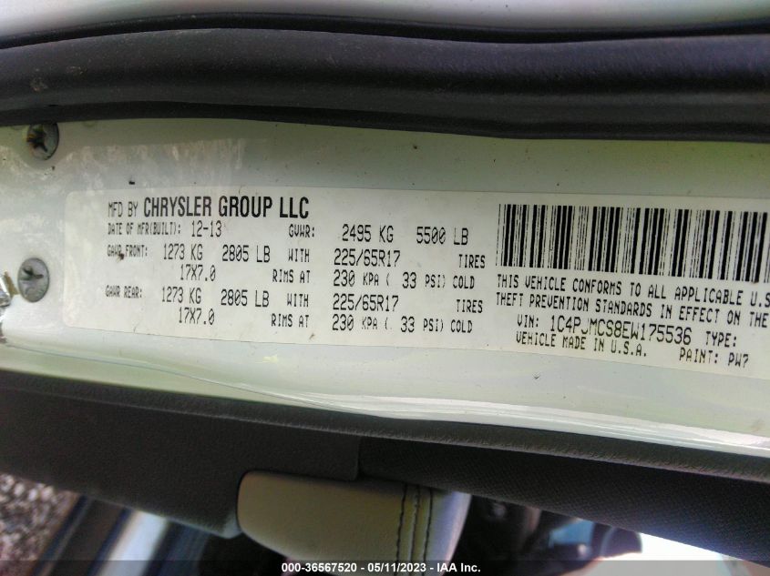 2014 JEEP CHEROKEE LATITUDE - 1C4PJMCS8EW175536