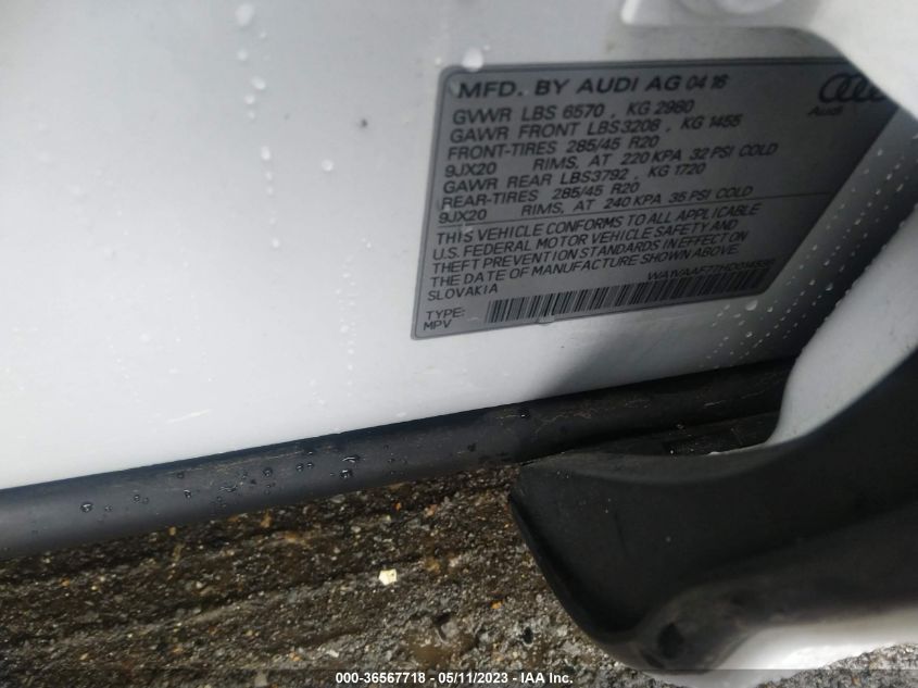 2017 AUDI Q7 PRESTIGE - WA1VAAF77HD014599