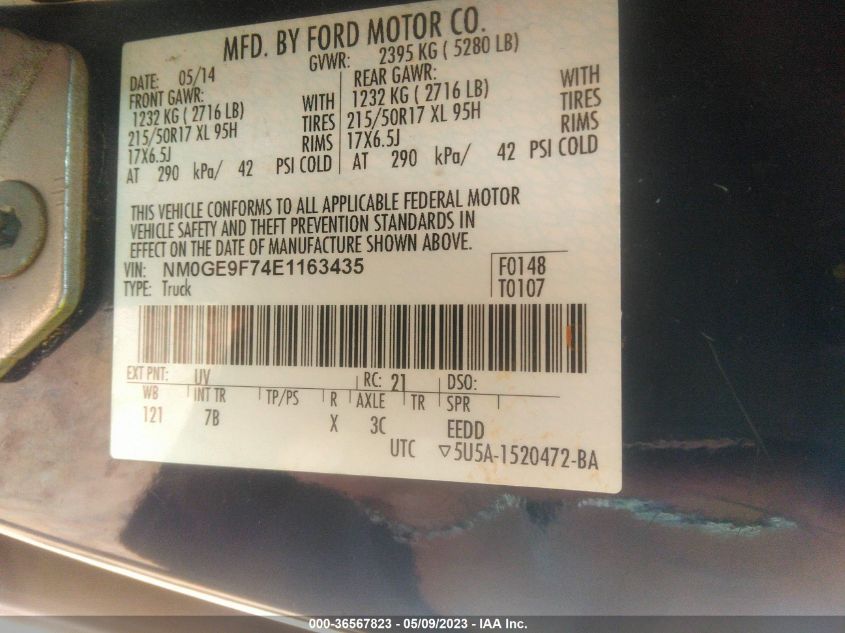 2014 FORD TRANSIT CONNECT WAGON XLT - NM0GE9F74E1163435