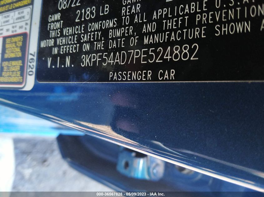 2023 KIA FORTE GT-LINE - 3KPF54AD7PE524882