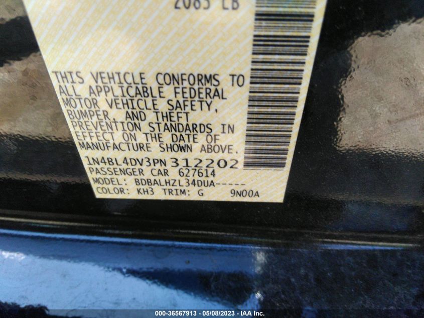 2023 NISSAN ALTIMA 2.5 SV - 1N4BL4DV3PN312202