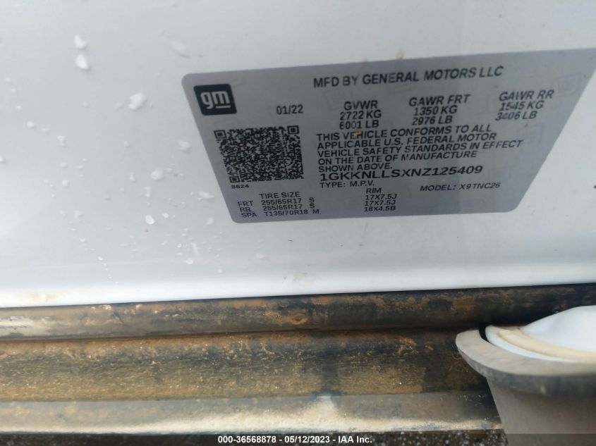 2022 GMC ACADIA AT4 - 1GKKNLLSXNZ125409