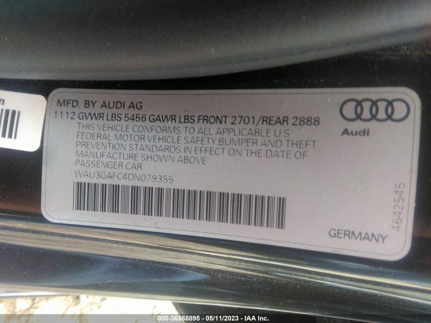 2013 AUDI A7 3.0 PRESTIGE WAU3GAFC4DN079355