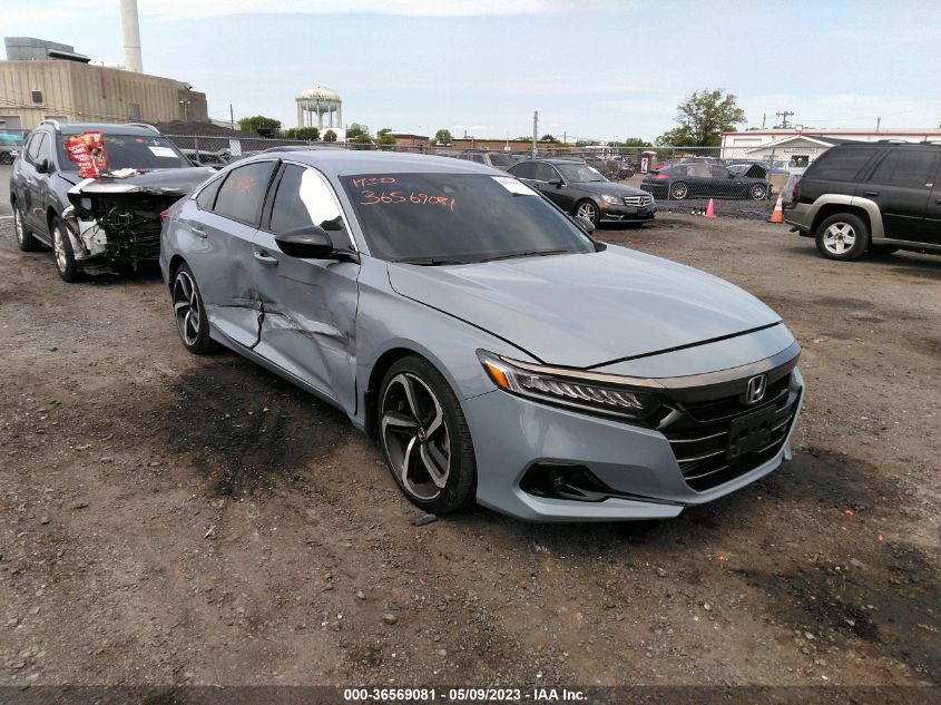 2021 HONDA ACCORD SEDAN SPORT - 1HGCV1F37MA047906