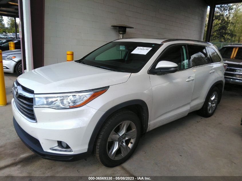 2016 TOYOTA HIGHLANDER LIMITED - 5TDDKRFH2GS291072