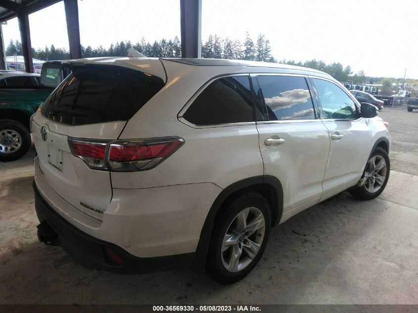 2016 TOYOTA HIGHLANDER LIMITED - 5TDDKRFH2GS291072