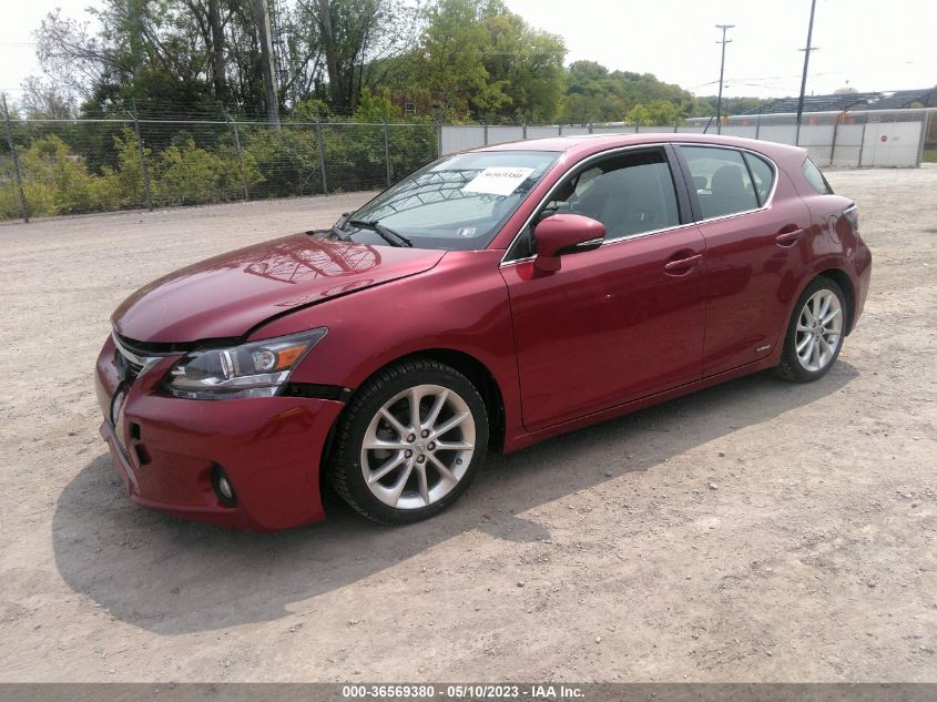 2013 LEXUS CT 200H HYBRID - JTHKD5BH6D2134985