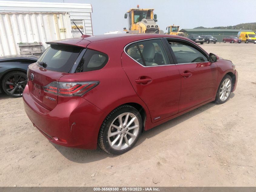 VIN JTHKD5BH6D2134985 2013 LEXUS CT 200H no.4