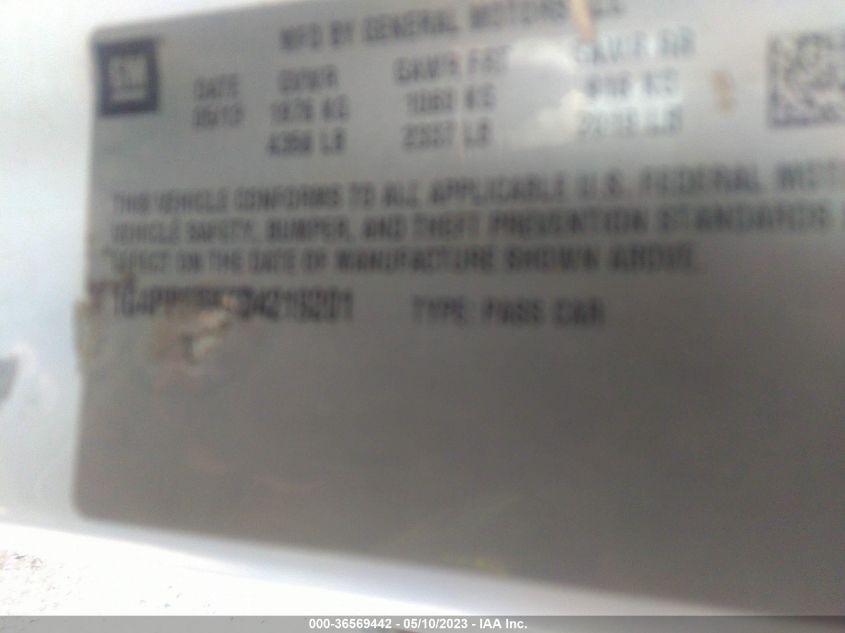 2013 BUICK VERANO - 1G4PP5SK7D4219201