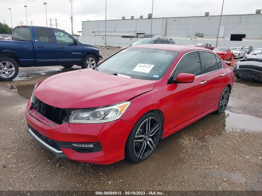 2016 HONDA ACCORD SEDAN SPORT - 1HGCR2F50GA027075