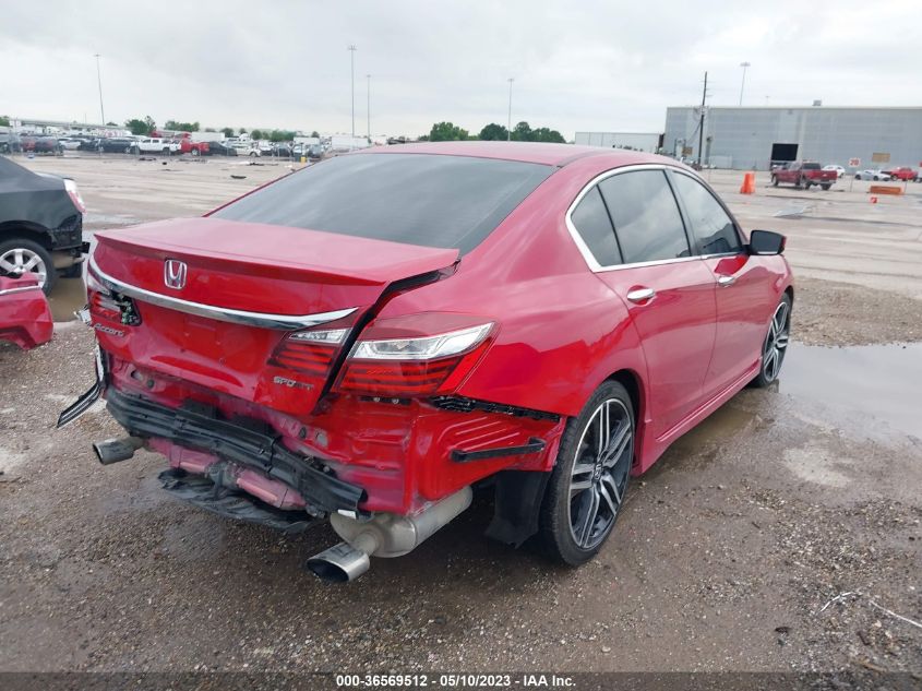 2016 HONDA ACCORD SEDAN SPORT - 1HGCR2F50GA027075