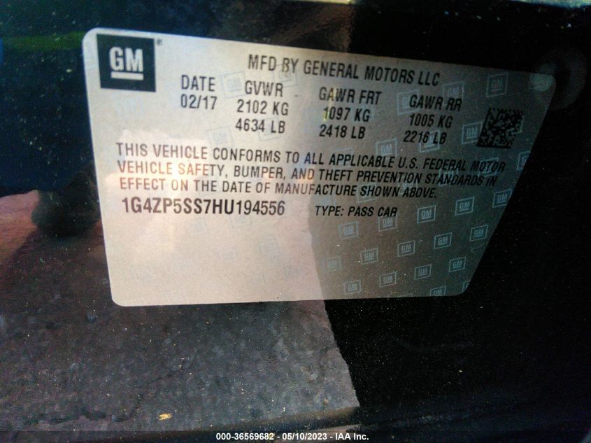 2017 BUICK LACROSSE ESSENCE - 1G4ZP5SS7HU194556