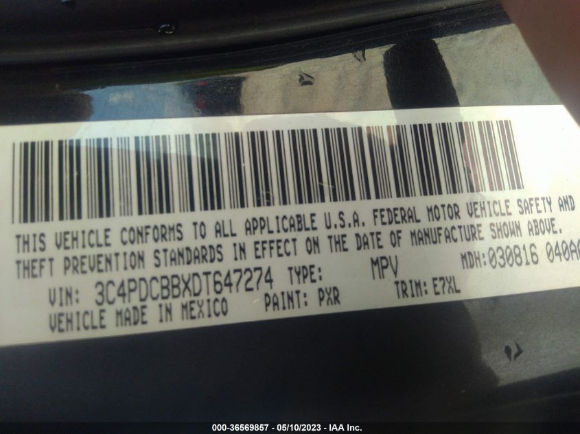2013 DODGE JOURNEY SXT - 3C4PDCBBXDT647274