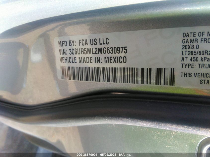 2021 RAM 2500 BIG HORN - 3C6UR5ML2MG630975