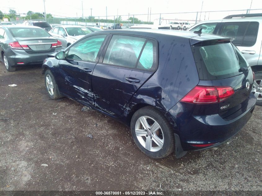 2017 VOLKSWAGEN GOLF S - 3VW217AU5HM076870