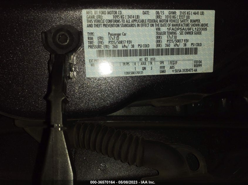 2015 FORD C-MAX HYBRID SE - 1FADP5AU9FL123305