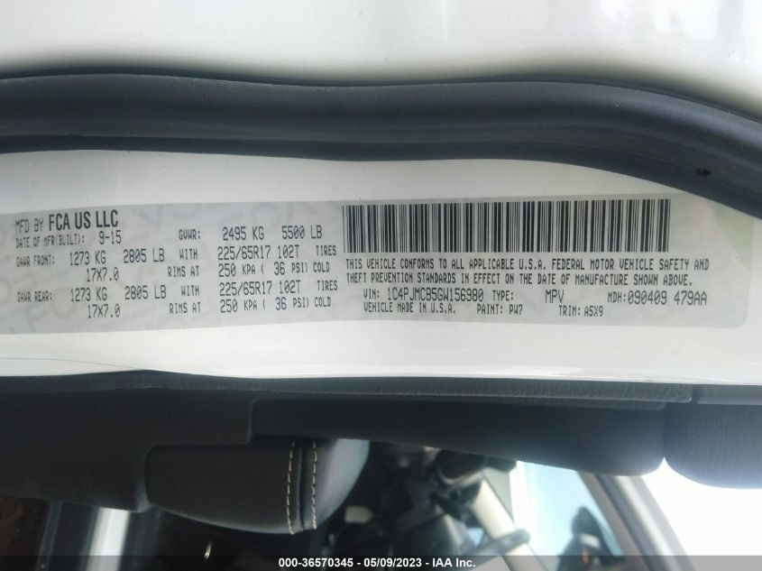 2016 JEEP CHEROKEE LATITUDE - 1C4PJMCB5GW156980