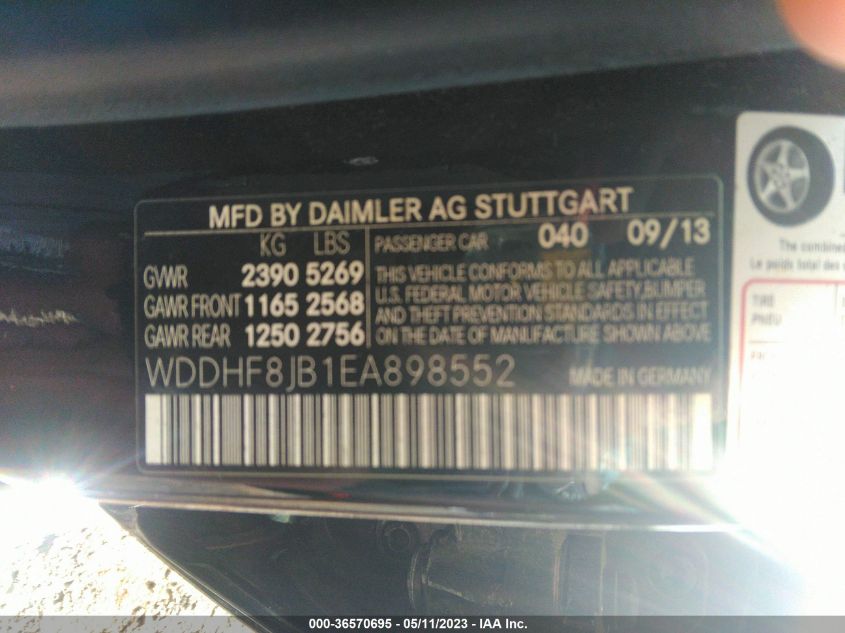 2014 MERCEDES-BENZ E-CLASS E 350 - WDDHF8JB1EA898552