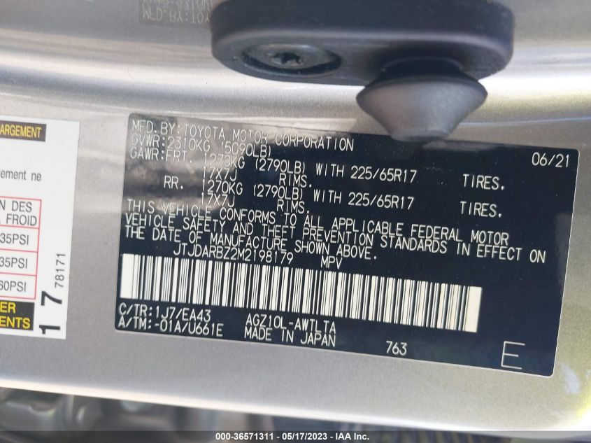 2021 LEXUS NX NX 300 - JTJDARBZ2M2198179