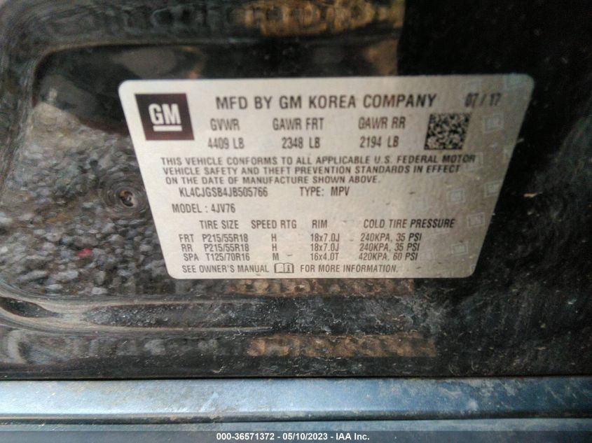 2018 BUICK ENCORE ESSENCE - KL4CJGSB4JB505766