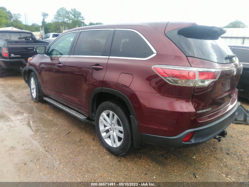 2015 TOYOTA HIGHLANDER LE - 5TDZKRFHXFS099788