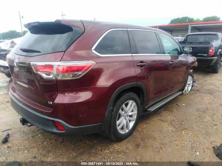 2015 TOYOTA HIGHLANDER LE - 5TDZKRFHXFS099788