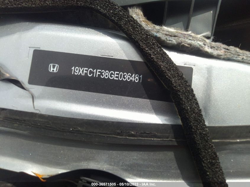 2016 HONDA CIVIC SEDAN EX-T - 19XFC1F38GE036481