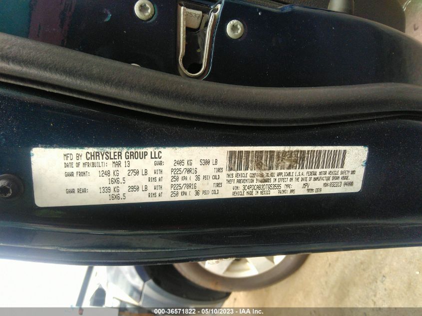2013 DODGE JOURNEY AMERICAN VALUE PKG - 3C4PDCAB3DT653595