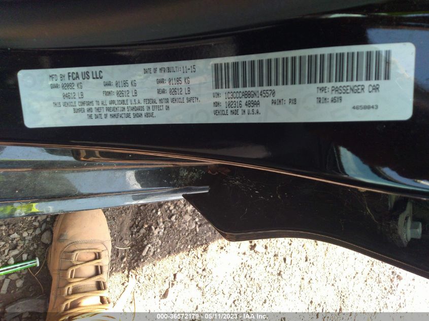 2016 CHRYSLER 200 LIMITED - 1C3CCCAB8GN145570