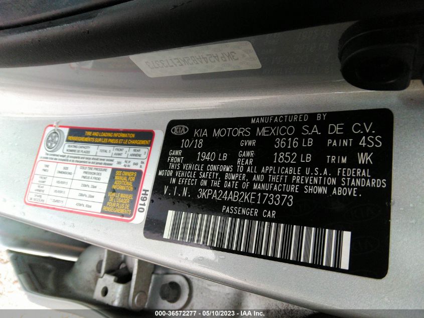 2019 KIA RIO S - 3KPA24AB2KE173373