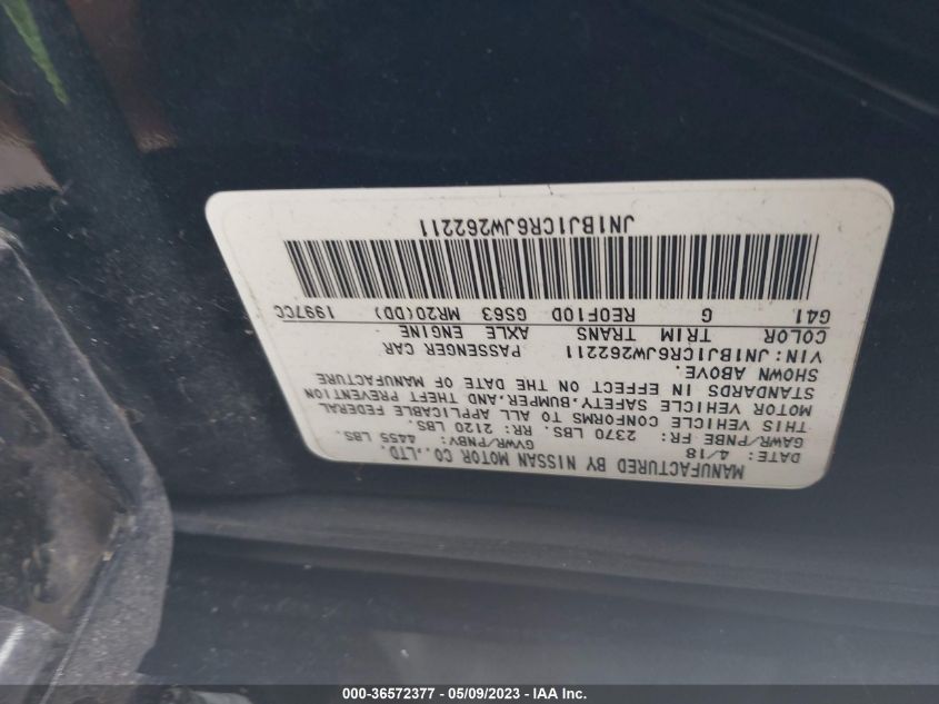 2018 NISSAN ROGUE SPORT S - JN1BJ1CR6JW262211