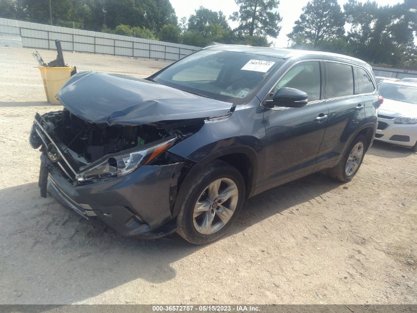 2017 TOYOTA HIGHLANDER LIMITED - 5TDYZRFH8HS226774