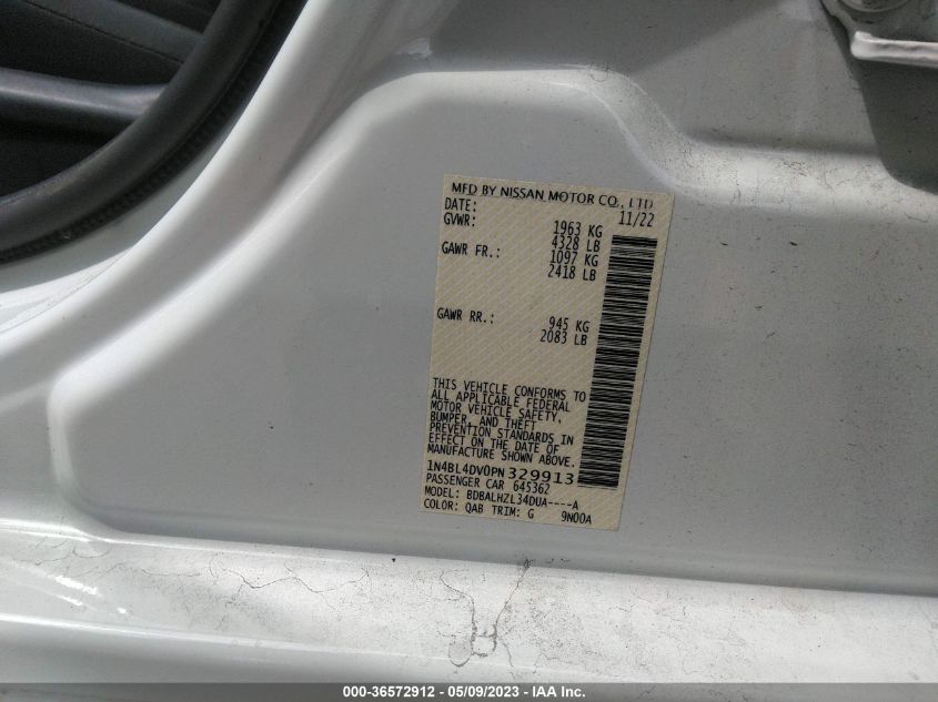 2023 NISSAN ALTIMA 2.5 SV - 1N4BL4DV0PN329913