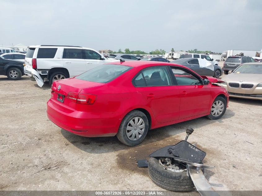 2015 VOLKSWAGEN JETTA SEDAN 2.0L S W/TECHNOLOGY - 3VW2K7AJ9FM282502