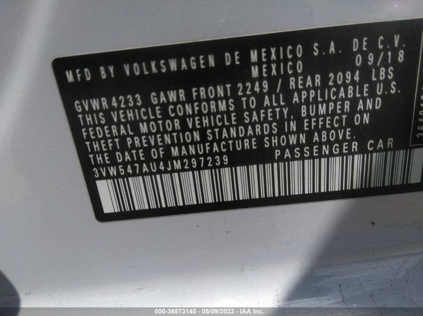 2018 VOLKSWAGEN GOLF GTI S/SE/AUTOBAHN - 3VW547AU4JM297239