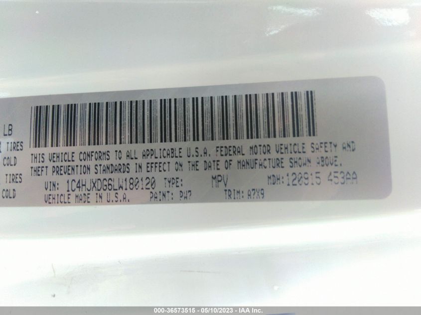 2020 JEEP WRANGLER UNLIMITED WILLYS - 1C4HJXDG6LW180120