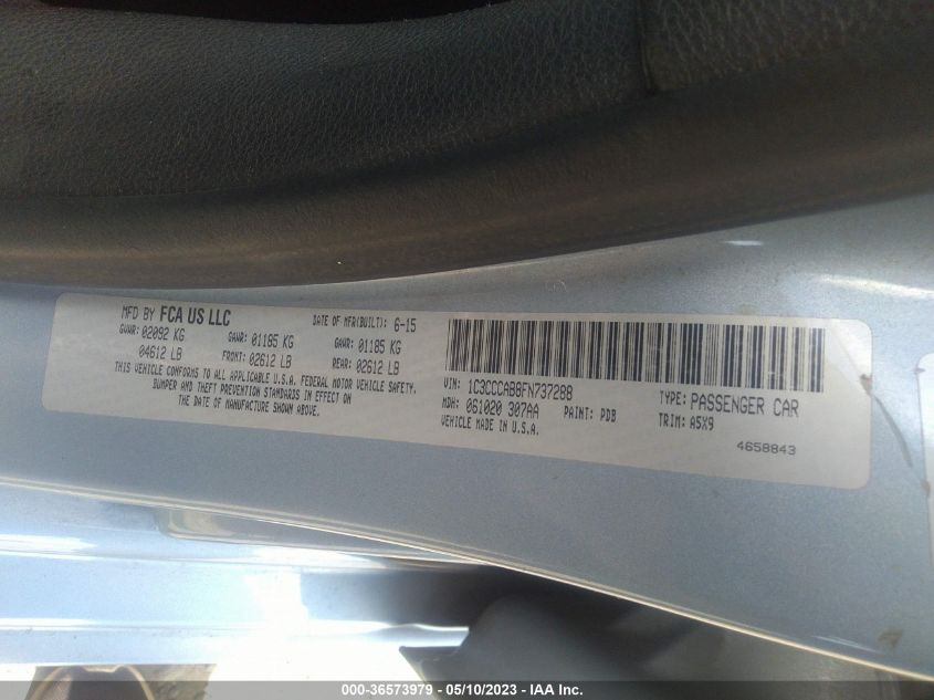 2015 CHRYSLER 200 LIMITED - 1C3CCCAB8FN737288