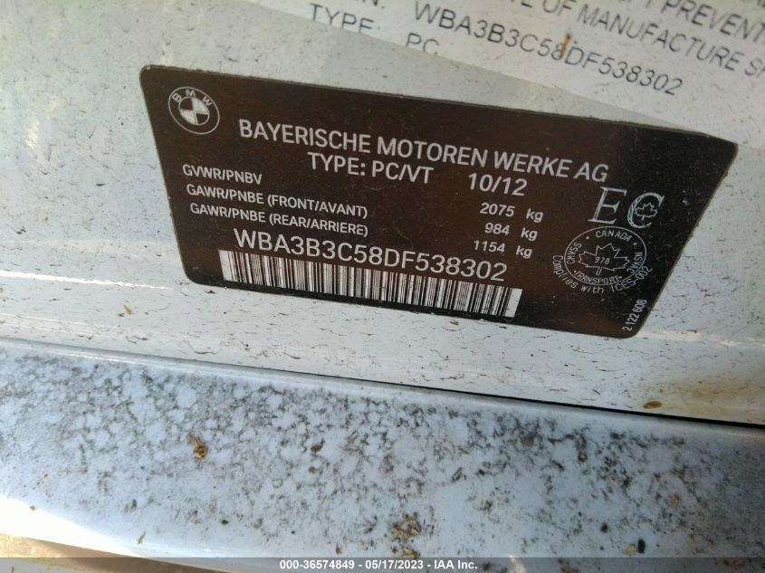 2013 BMW 3 SERIES 328I XDRIVE - WBA3B3C58DF538302