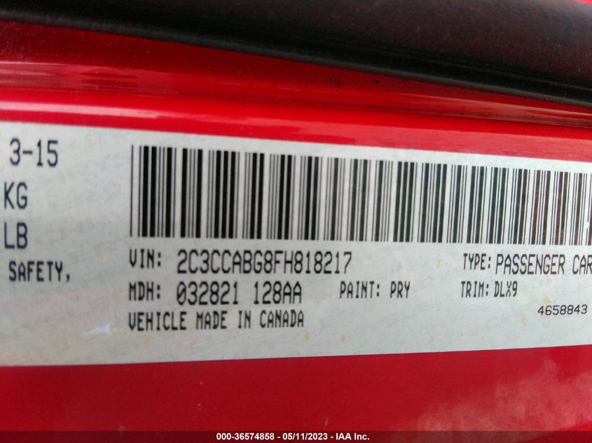 2015 CHRYSLER 300 300S - 2C3CCABG8FH818217