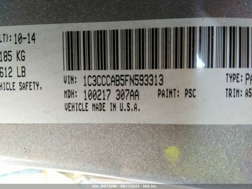 2015 CHRYSLER 200 LIMITED - 1C3CCCAB5FN593313