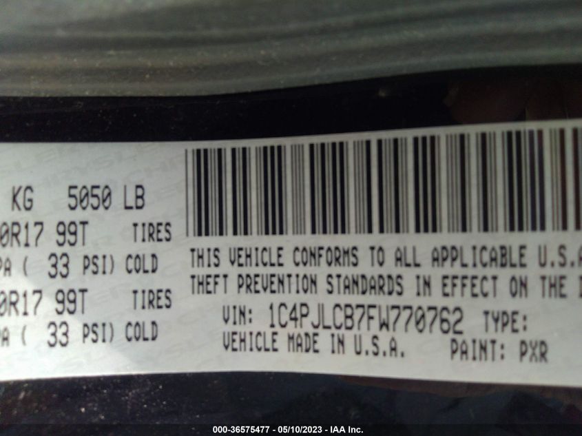 2015 JEEP CHEROKEE LATITUDE - 1C4PJLCB7FW770762