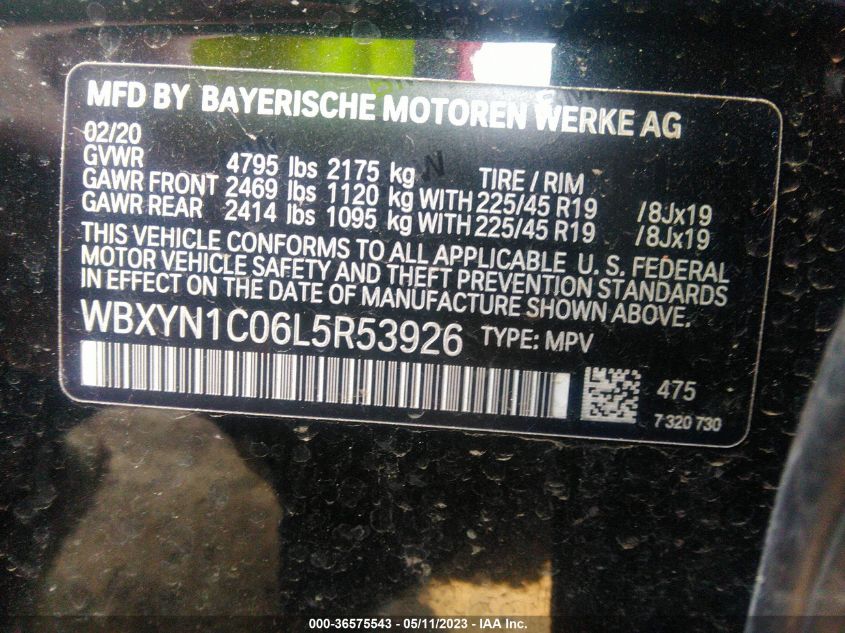 2020 BMW X2 M35I - WBXYN1C06L5R53926