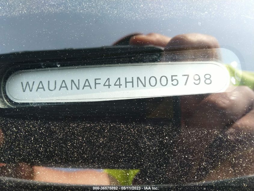 2017 AUDI A4 PREMIUM - WAUANAF44HN005798