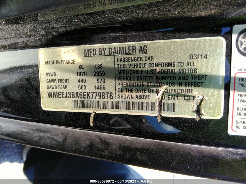 2014 SMART FORTWO PURE/PASSION WMEEJ3BA6EK779878