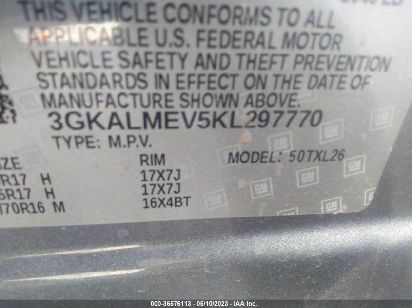 2019 GMC TERRAIN SLE - 3GKALMEV5KL297770