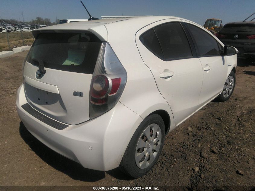 2013 TOYOTA PRIUS C ONE/TWO/THREE/FOUR - JTDKDTB35D1544208