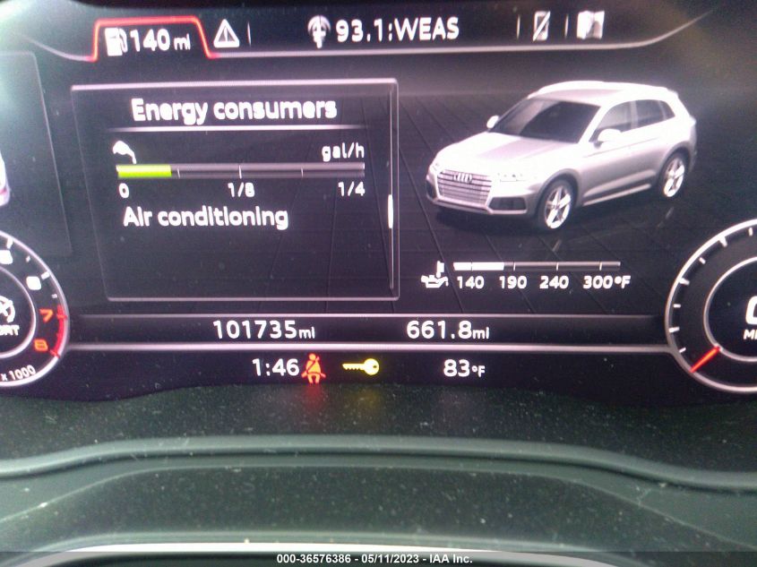 2018 AUDI Q5 PREMIUM/TECH PREMIUM - WA1ANAFY3J2020767
