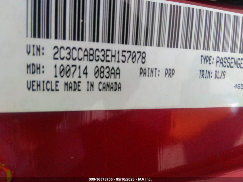 2014 CHRYSLER 300 300S - 2C3CCABG3EH157078