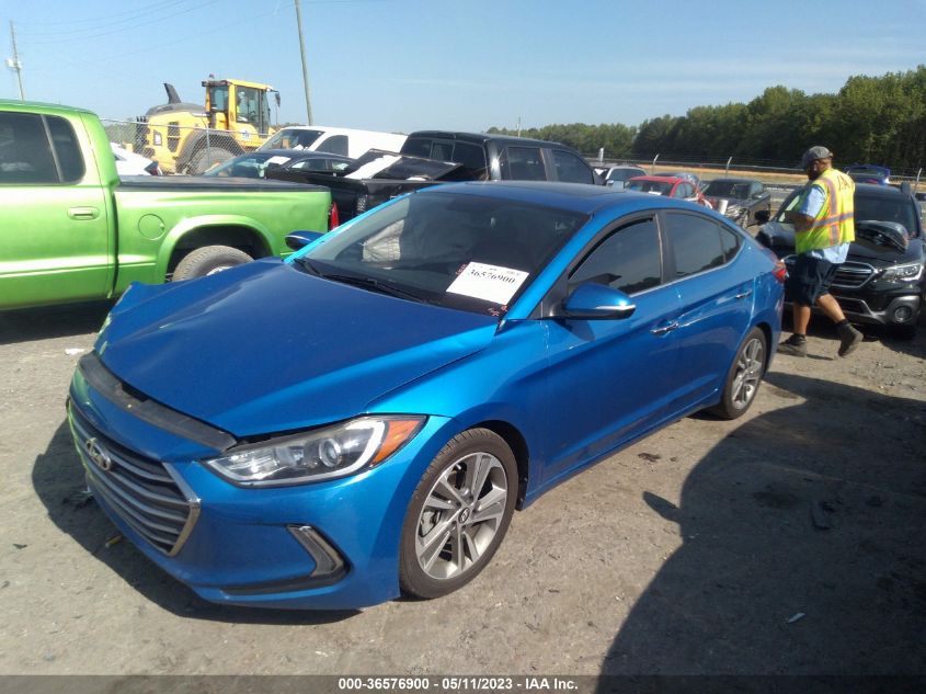 2017 HYUNDAI ELANTRA LIMITED - KMHD84LF4HU063524